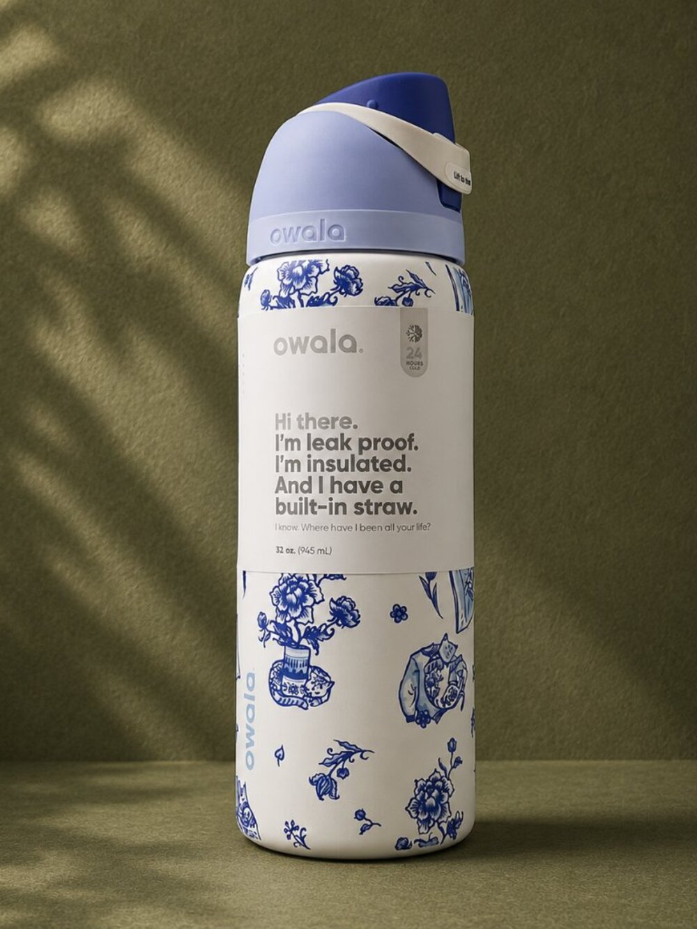 New owala 32oz Flowers And Cats